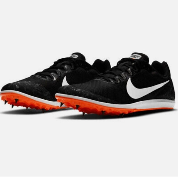 Nike Zoom Rival D 10 Racing Track Spikes Black/White/Orange Size M 11.5 W 13 - Picture 1 of 3